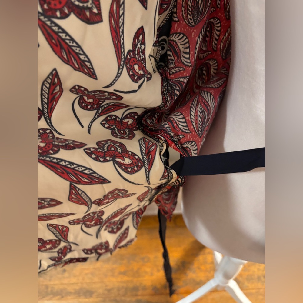 Meadow Rue by Anthropologie Multi Print Kimono Style Wrap Top - Picture 8 of 11
